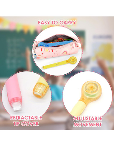 Paquete de 10 bolígrafos de cinta correctora DAMPEN 0.5 x 600 mm