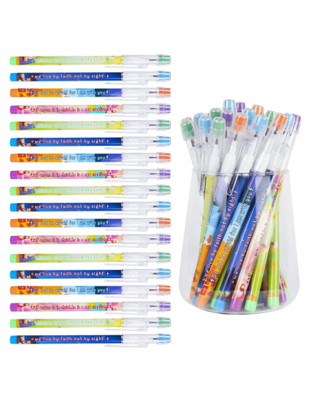 Lápices Multicolor Kolewo4ever 48 Piezas Versículos Bíblicos