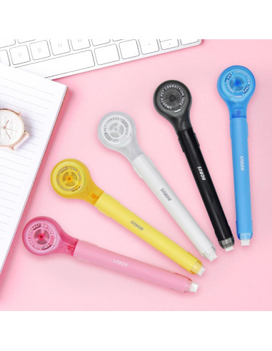 Paquete de 10 bolígrafos de cinta correctora DAMPEN 0.5 x 600 mm