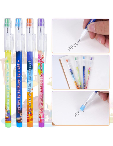 Lápices Multicolor Kolewo4ever 48 Piezas Versículos Bíblicos