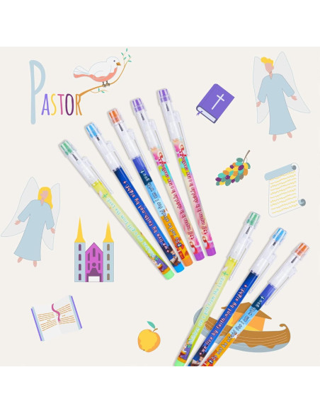 Lápices Multicolor Kolewo4ever 48 Piezas Versículos Bíblicos