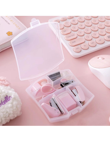Kit de Suministros de Oficina Eubeneortho 8 Piezas Rosa