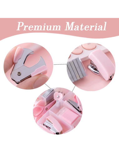 Kit de Suministros de Oficina Eubeneortho 8 Piezas Rosa
