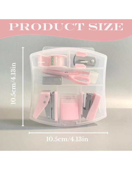 Kit de Suministros de Oficina Eubeneortho 8 Piezas Rosa