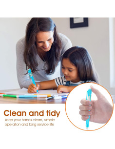 Juego de 12 Borradores Retráctiles Molain - 6 Colores 2