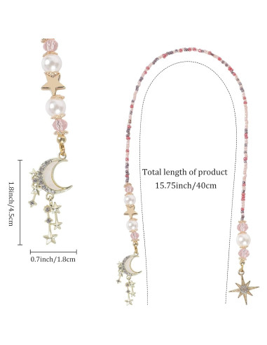 Marcador de Cuentas de Estrella Lunar LuneClat - 41 cm