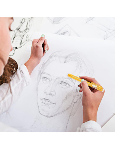 Juego de 12 Borradores Retráctiles Molain - 6 Colores