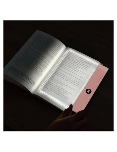 Luz de Libro LED Recargable ZWJFDCBD Rosa con 3 Colores