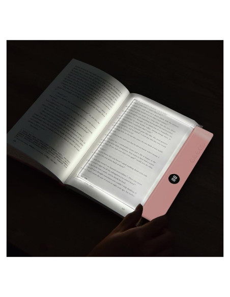 Luz de Libro LED Recargable ZWJFDCBD Rosa con 3 Colores