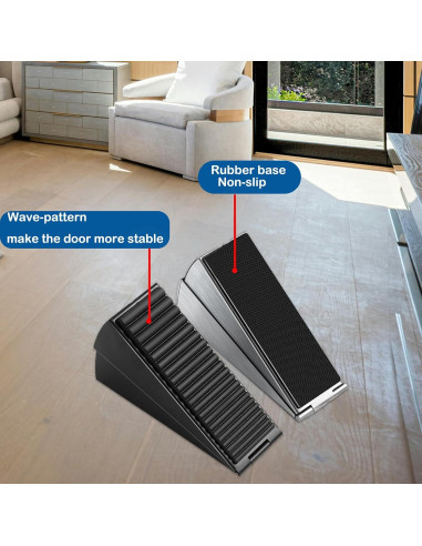 Tope de puerta ajustable Inforarin negro 7.62 cm metal