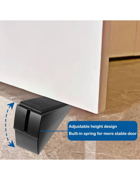 Tope de puerta ajustable Inforarin negro 7.62 cm metal