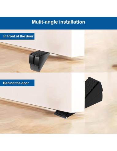 Tope de puerta ajustable Inforarin negro 7.62 cm metal