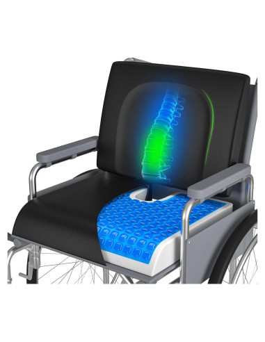 Cojines de Gel para Sillas de Ruedas HeiWecan - Alivio de Presión
