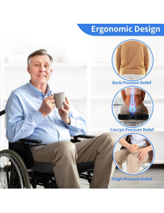 Cojines de Gel para Sillas de Ruedas HeiWecan - Alivio de Presión 2