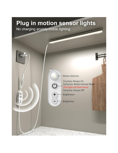 Luz LED Regulable ASOKO 30.48 cm con Sensor de Movimiento 4500K