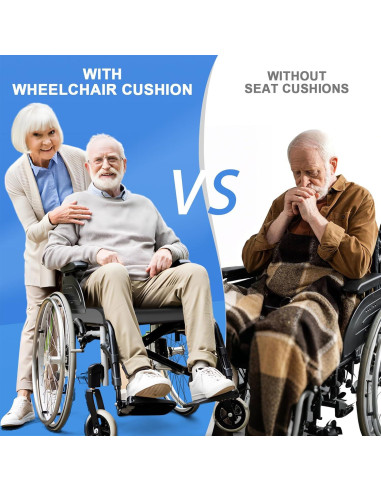 Cojines de Gel para Sillas de Ruedas HeiWecan - Alivio de Presión