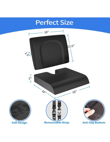 Cojines de Gel para Sillas de Ruedas HeiWecan - Alivio de Presión