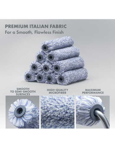 Paquete de 10 Cubiertas de Rodillo de Pintura 4" Remolika