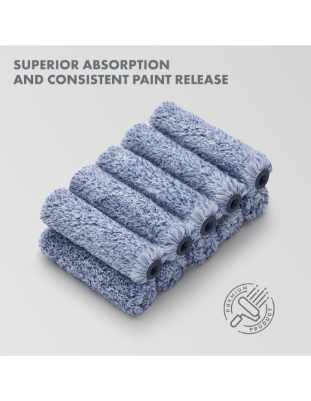 Paquete de 10 Cubiertas de Rodillo de Pintura 4" Remolika