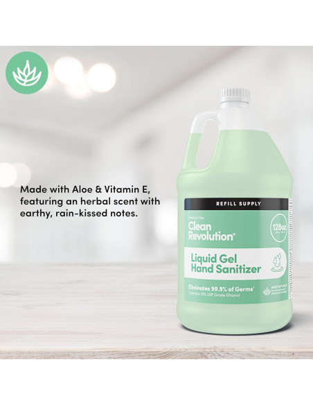 Gel Desinfectante de Manos Clean Revolution 3.78 L con Aloe