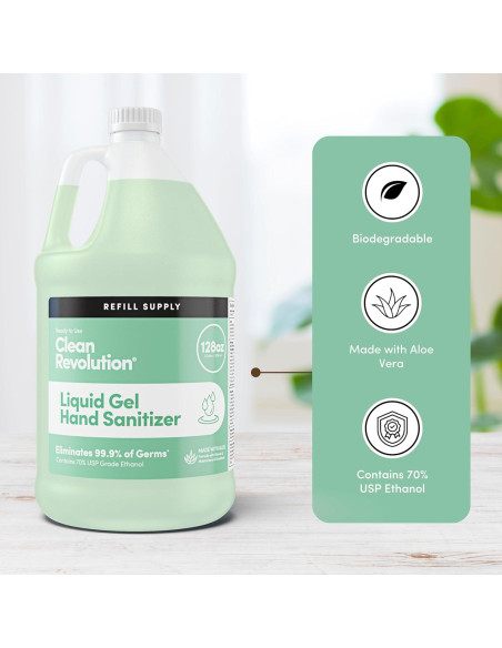 Gel Desinfectante de Manos Clean Revolution 3.78 L con Aloe