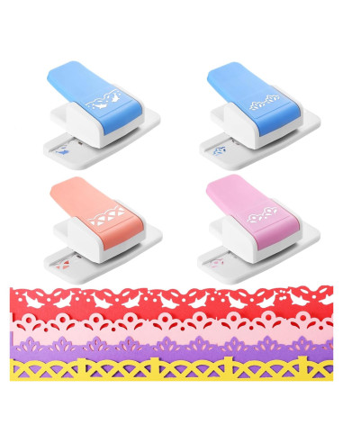 4 Troqueles de Borde Floral Anjetan para Manualidades en Papel
