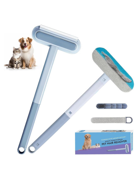 Removedor de Pelo de Mascota Ecológico - Rodillo Reutilizable Azul