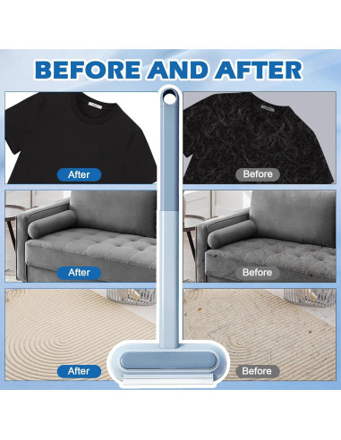 Removedor de Pelo de Mascota Ecológico - Rodillo Reutilizable Azul