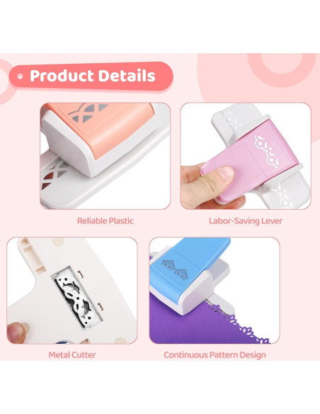 4 Troqueles de Borde Floral Anjetan para Manualidades en Papel