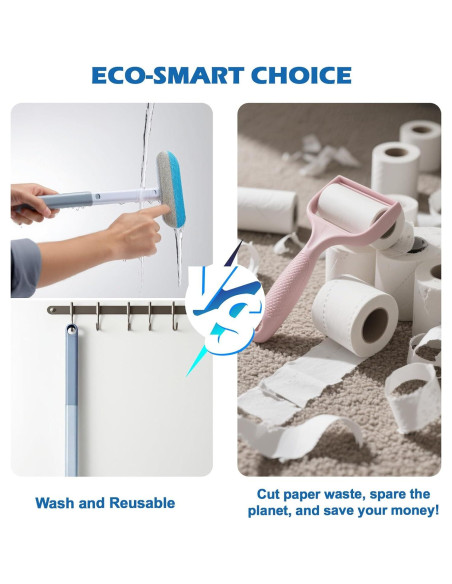 Removedor de Pelo de Mascota Ecológico - Rodillo Reutilizable Azul