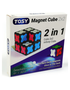 Cubo Magnético 2x2 TOSY - Juguete Sensorial Brillante