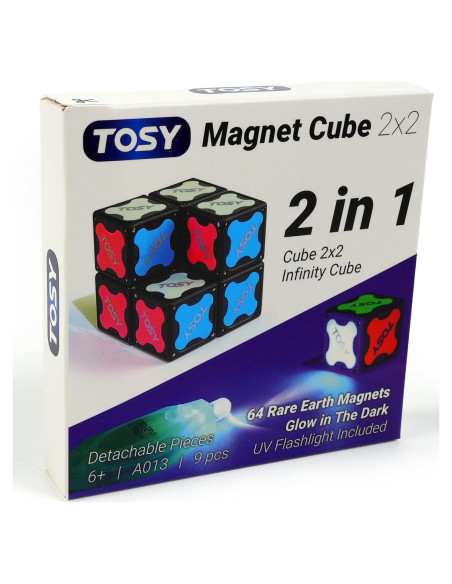 Cubo Magnético 2x2 TOSY - Juguete Sensorial Brillante