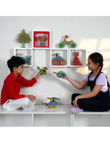 Cubo Magnético 2x2 TOSY - Juguete Sensorial Brillante