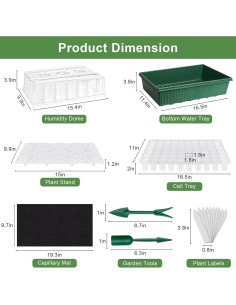 Bandeja de Inicio de Semillas Autorriego SZSJA 120 Celdas 2