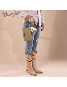 Monedero de Muñeca Wrangler Verde Doble Bolsa para Mujeres 2