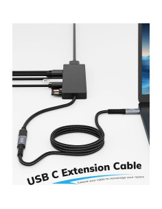 Cable de Extensión USB C 1.52m Jnoheefye 10Gbps 100W 4K 2