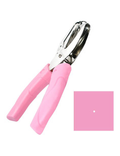 Perforadora de Papel Manual Yuntop 1.5mm Rosa con Bandeja