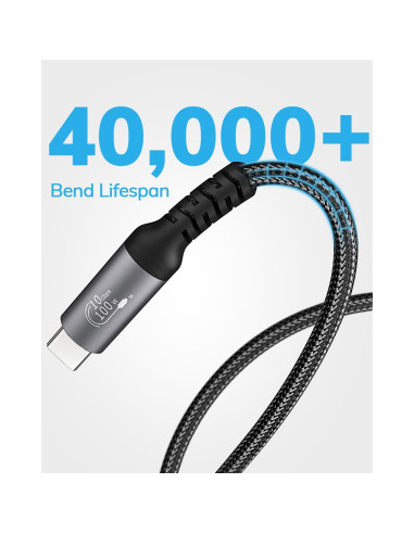 Cable de Extensión USB C 1.52m Jnoheefye 10Gbps 100W 4K
