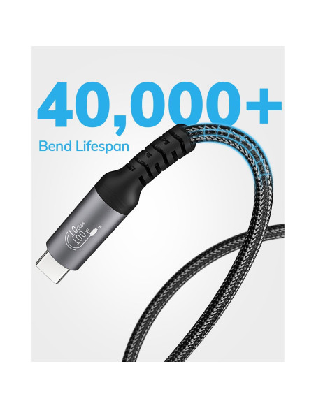 Cable de Extensión USB C 1.52m Jnoheefye 10Gbps 100W 4K