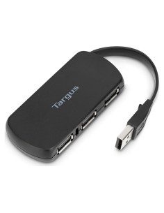 Hub USB 2.0 Targus de 4 Puertos Negro - Compatible PC y Mac