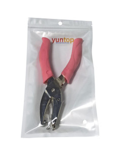 Perforadora de Papel Manual Yuntop 1.5mm Rosa con Bandeja 2