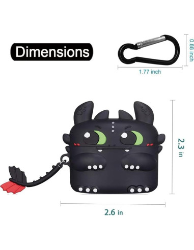 Funda Protectora Silicona Cartoon 3D AIYAAIYA para AirPods