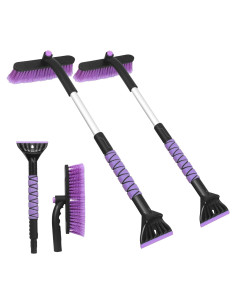 Gardzen Cepillo de Nieve y Raspador de Hielo 2-en-1 82cm