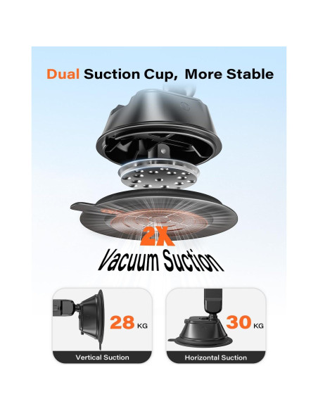 Soporte para Teléfono de Automóvil Gendle X2B-S40 con Ventosa 30kg