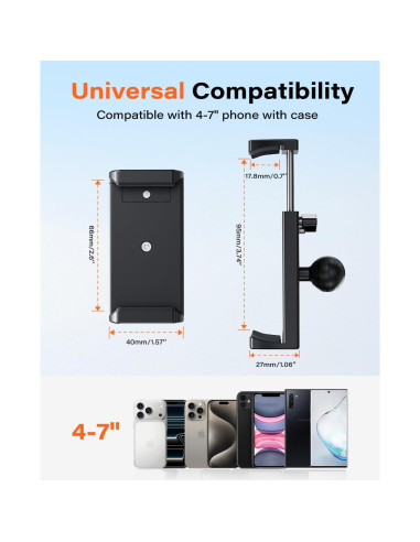 Soporte para Teléfono de Automóvil Gendle X2B-S40 con Ventosa 30kg