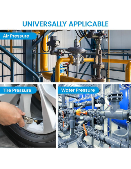 Manómetro de Baja Presión Solimeta 0-100 Psi 1.5" Acero Inoxidable