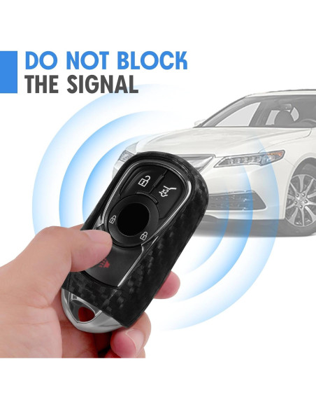 Funda de Llave Silicona Fibra de Carbono WORCAS Buick Universal