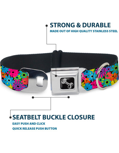 Collar de Perro Buckle-Down Mediano 2.54 cm Ancho Ajustable