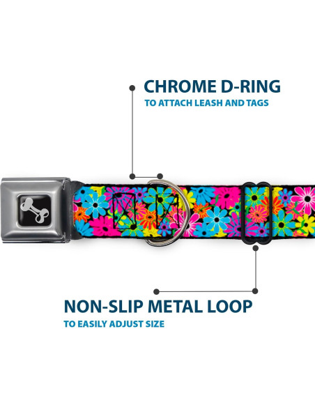 Collar de Perro Buckle-Down Mediano 2.54 cm Ancho Ajustable
