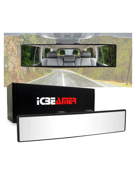 Espejo Retrovisor Convexo ICBEAMER 26.9x7.4 cm Antirreflejo